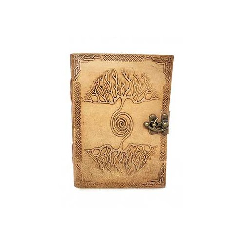 5" x 7" Double Tree Embossed Leather Journal