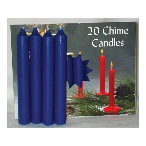 Dark Blue Chime Candle Essential for Rituals 20 pack