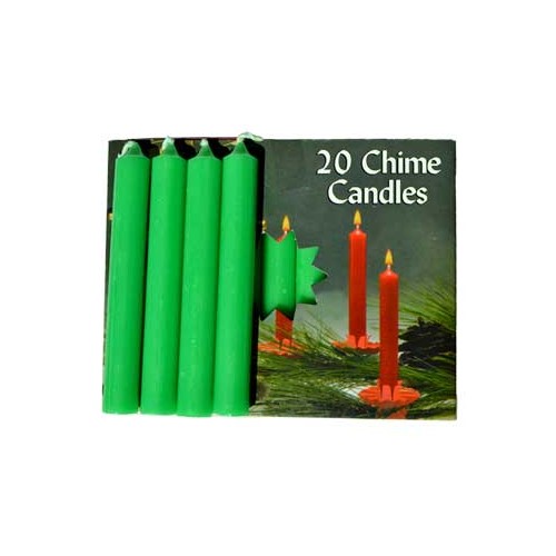 1/2" Emerald Green Chime Candle 20 Pack