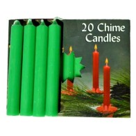 1/2" Emerald Green Chime Candle 20 Pack