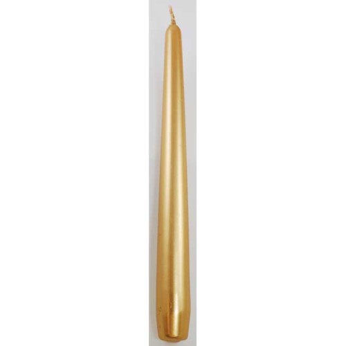 9 Inch Gold Taper Candle for Elegant Decor