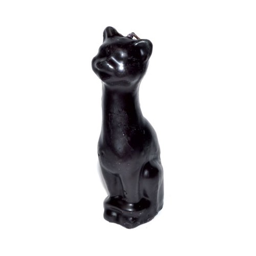 5 1/2" Black Cat Candle for Good Luck and Protection