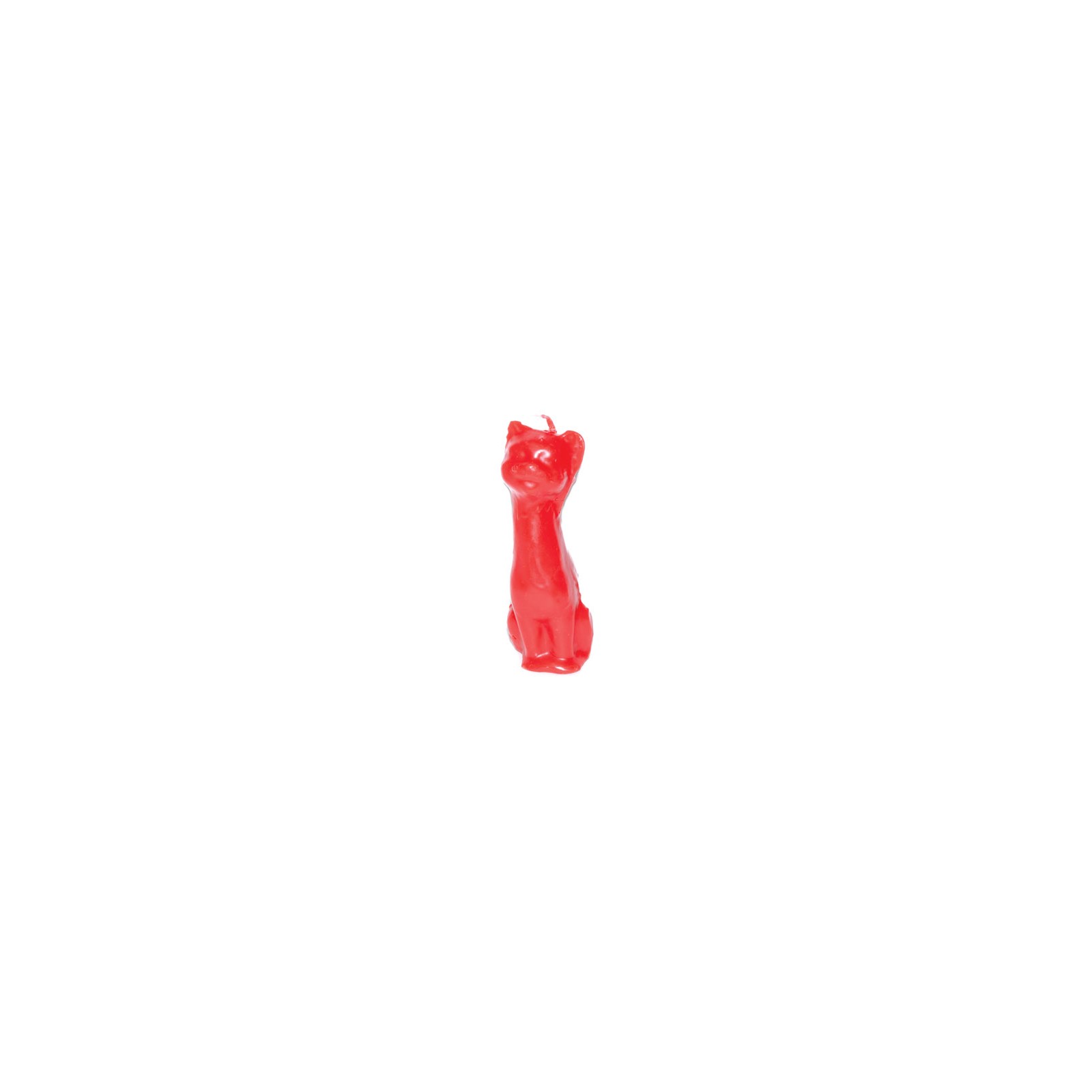 5.5 Inch Red Cat Candle