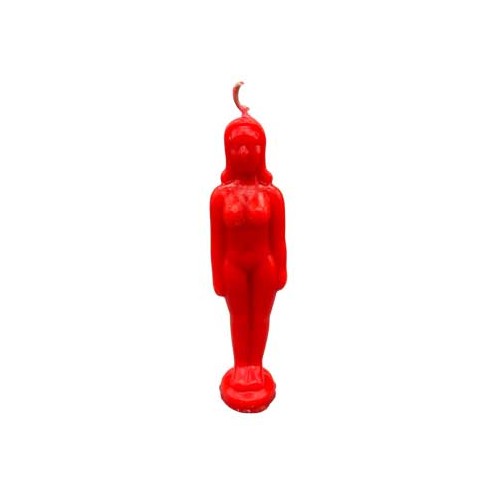 6 3/4" Red Woman Candle for Empowerment