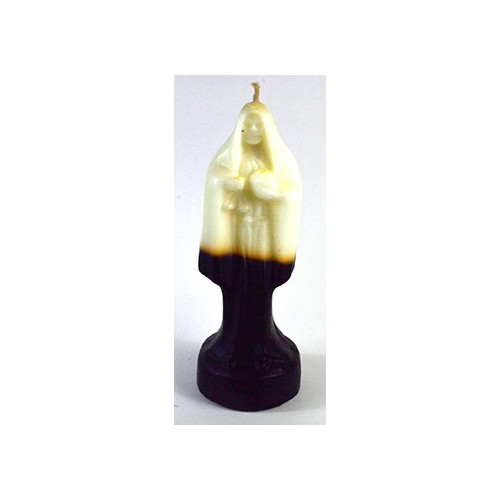 10 Inch Black White Holy Death Candle