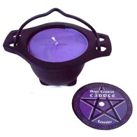 Lavender Candle in Cauldron