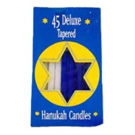 Assorted Hanukah Candle 45 Pack - Blue and White