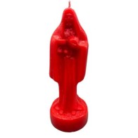 Vela Roja de Santa Muerte de 10\" para Hechizos y Protección