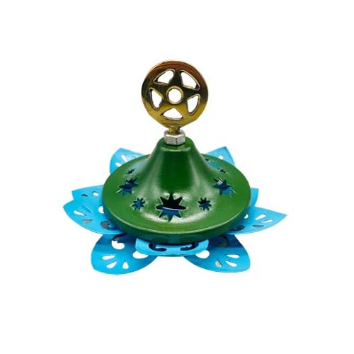 Blue Flower Pentagram Tealight Holder