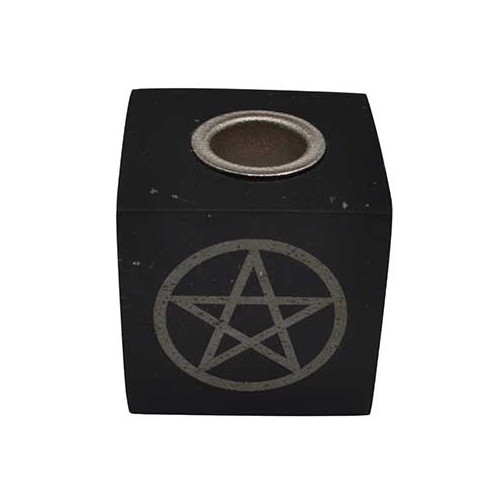 Pentagram Black Onyx Chime Candle Holder