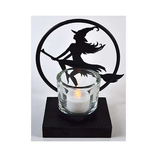 6" Witch Tealight Holder by Alchemy