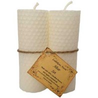 4 1/4" White Lailokens Awen Candle Set