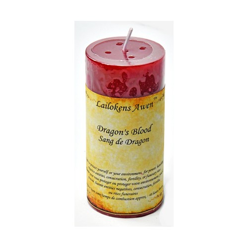 4" Dragon's Blood Scented Candle for Rituals