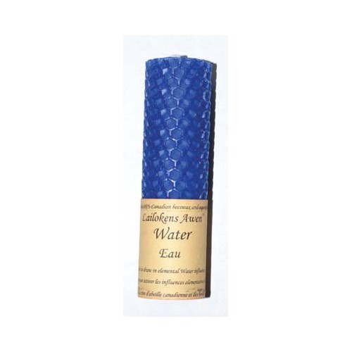 Beeswax Water Element Candle for Meditation