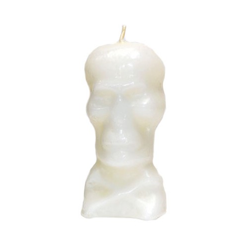 White Skull Candle 5.5 inches