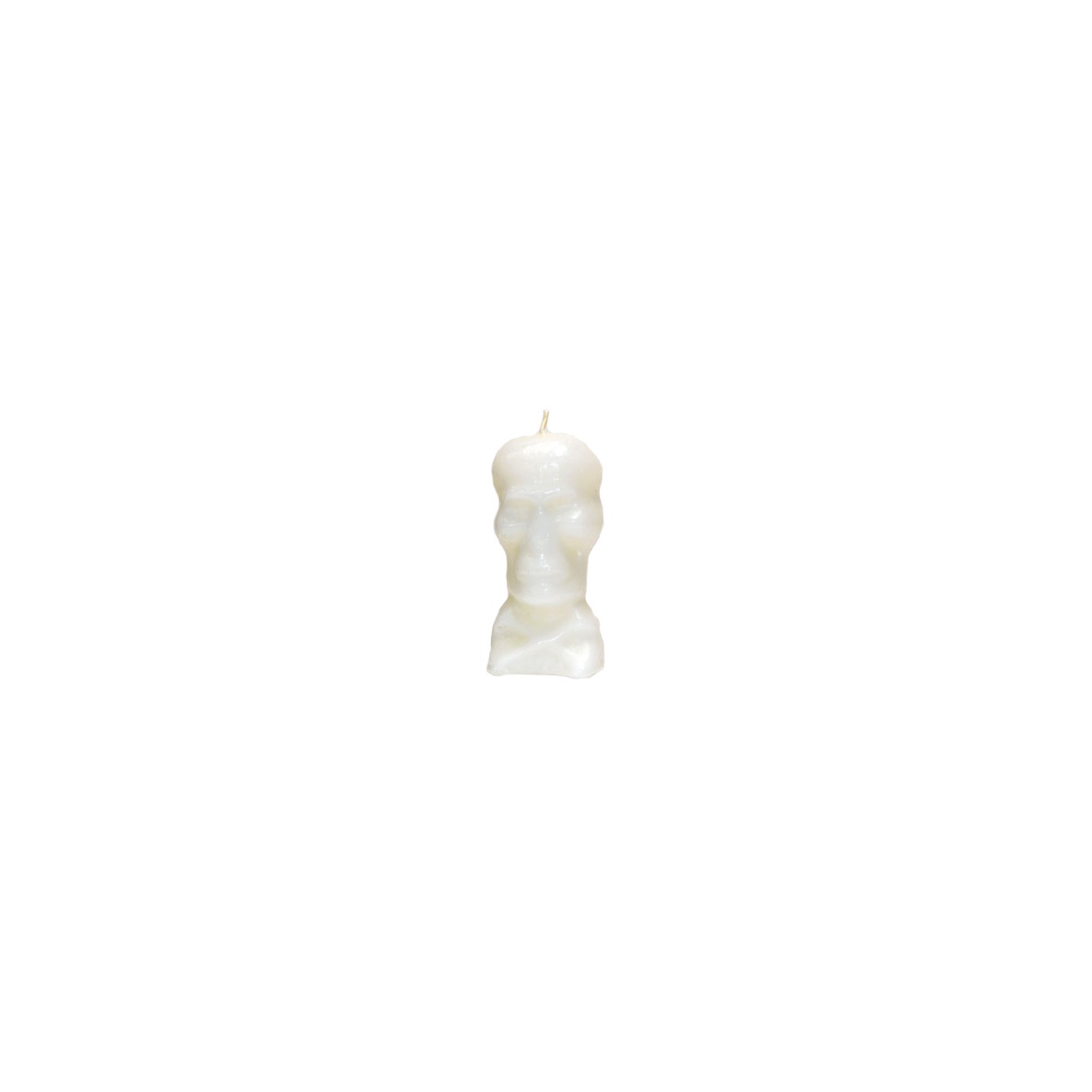 White Skull Candle 5.5 inches