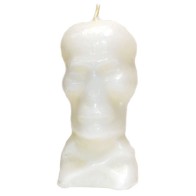 White Skull Candle 5.5 inches