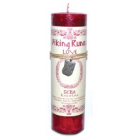 Love Pillar Candle with Geba Rune for Connection and Love