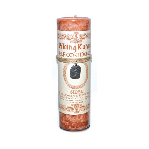 Self Confidence Pillar Candle with Sigel Rune