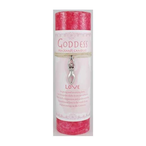 Love Pillar Candle with Goddess Necklace for Compassion