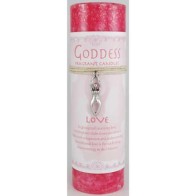 Love Pillar Candle with Goddess Necklace for Compassion