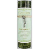 Prosperity Pillar Candle with Goddess Necklace for Rituals