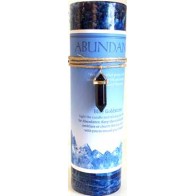 Abundance Pillar Candle with Blue Goldstone Pendant