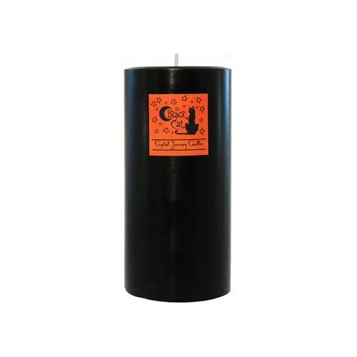 Black Cat Pillar Candle for Magical Ambiance