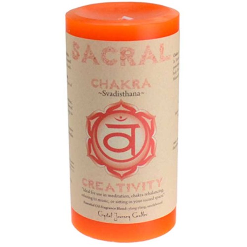 Sacral Chakra 3x6 Pillar Candle