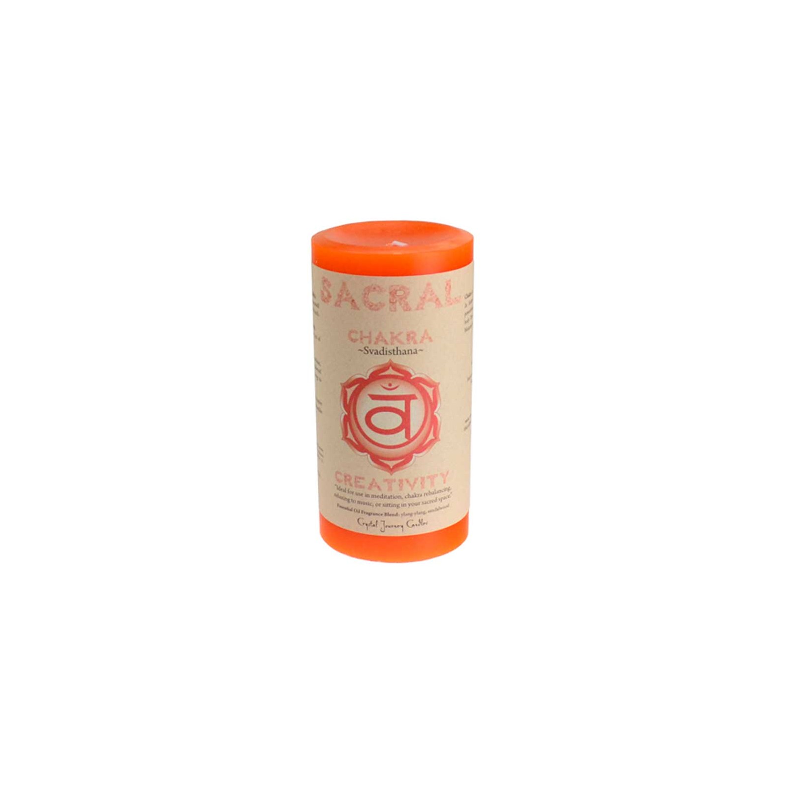 Sacral Chakra 3x6 Pillar Candle