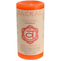 Sacral Chakra 3x6 Pillar Candle