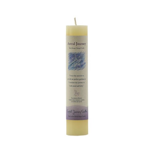 Astral Journey Reiki Charged Pillar Candle - Empower Your Rituals