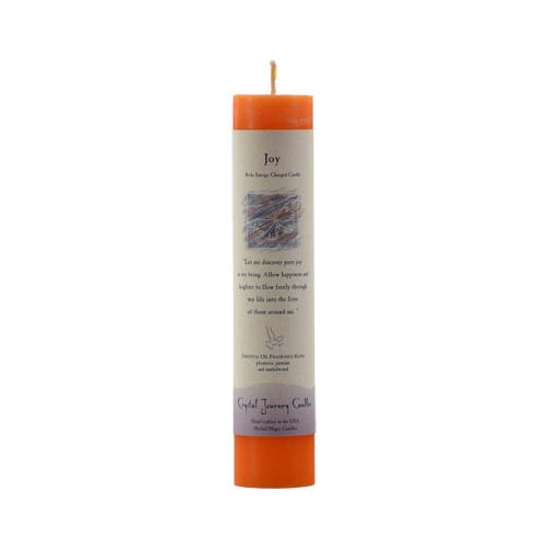 Joy Reiki Charged Pillar Candle for Spells