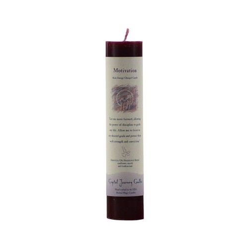 Motivation Reiki Charged Pillar Candle for Spells