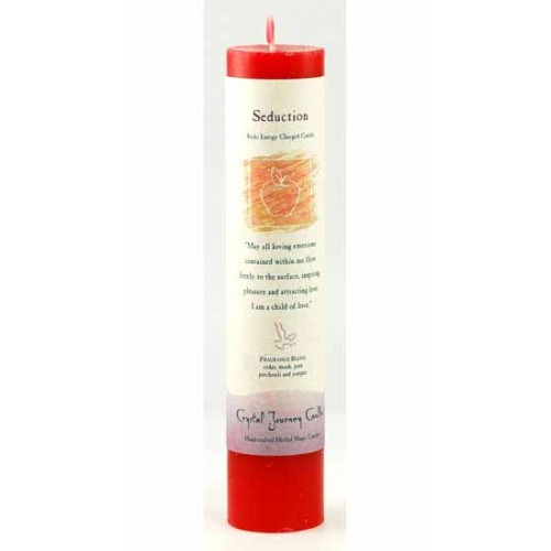 Seduction Reiki Charged Pillar Candle for Attraction