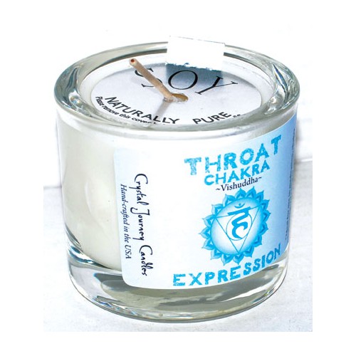 Throat Chakra Soy Candle for Meditation