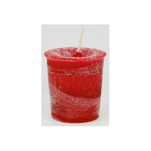 Reiki-Charged Red Courage Herbal Votive Candle