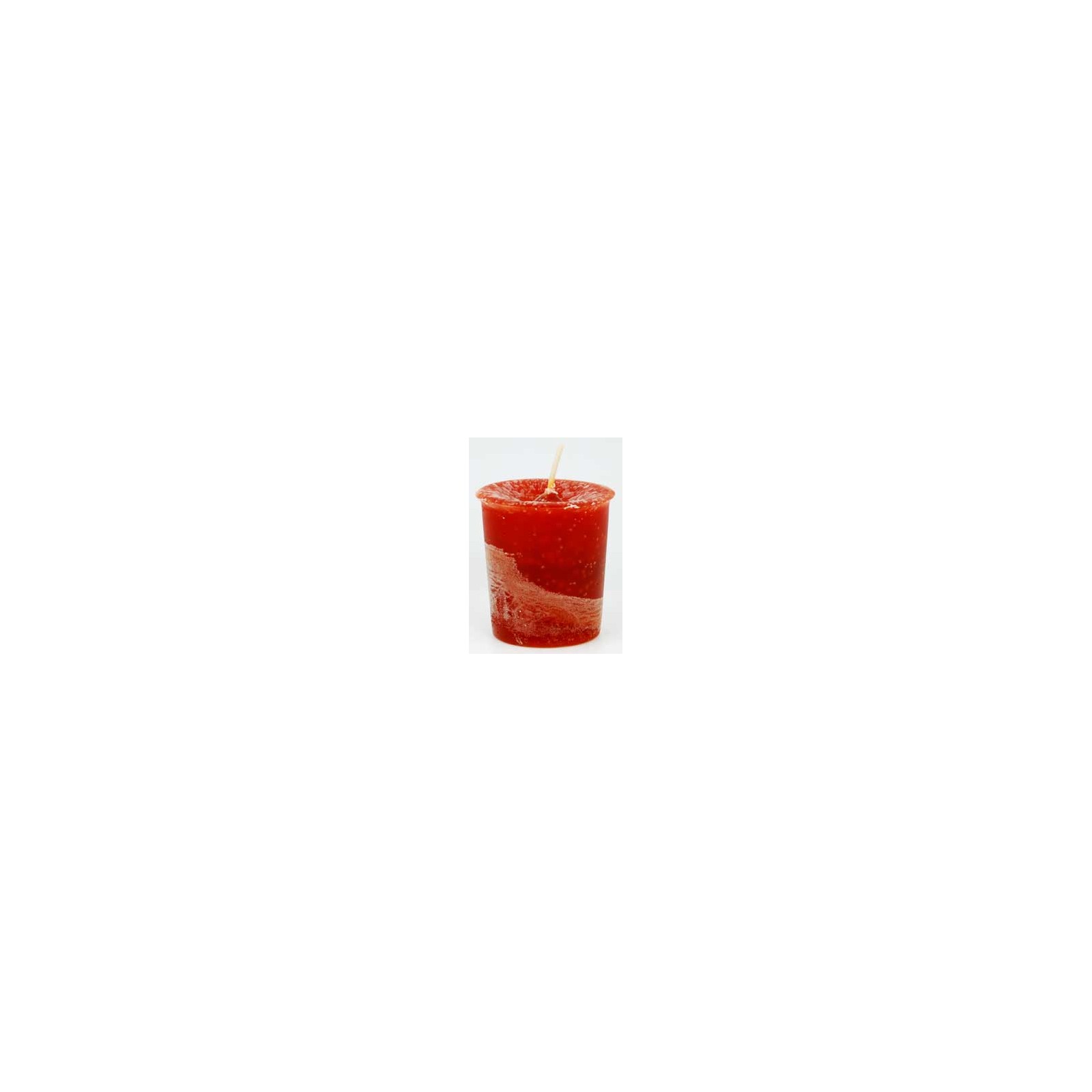 House Warming Herbal Votive Candle Red Brown