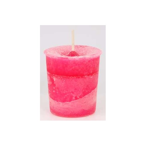 Love Herbal Votive Candle Bright Pink