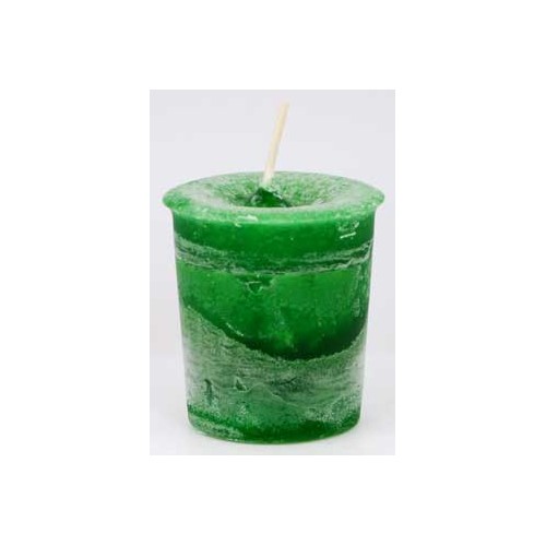 Green Money Herbal Votive Candle for Prosperity