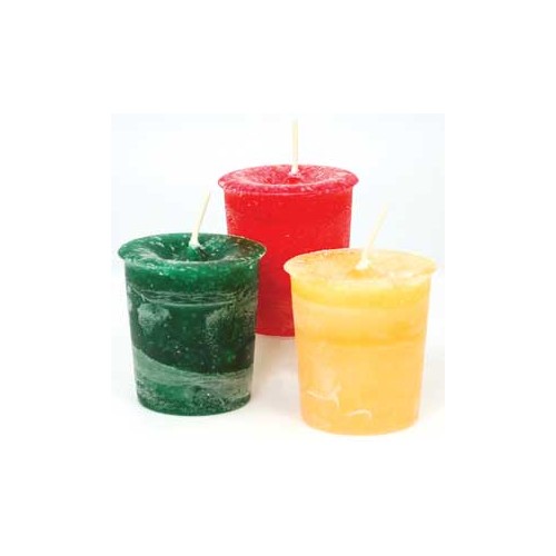 Dark Green Peace Herbal Votive Candle