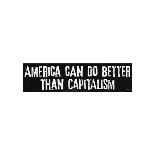 America Can Do Better Than Capitalism Bumper Sticker