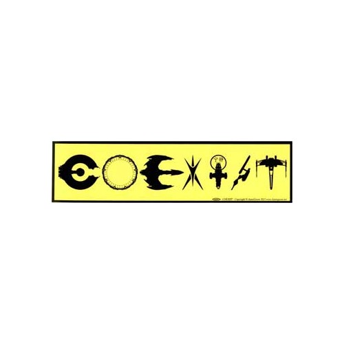 Coexist SciFi Bumper Sticker for Expression