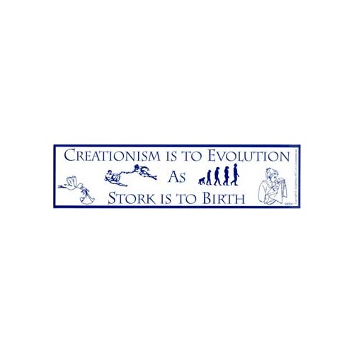 Creationism vs. Evolution Bumper Sticker