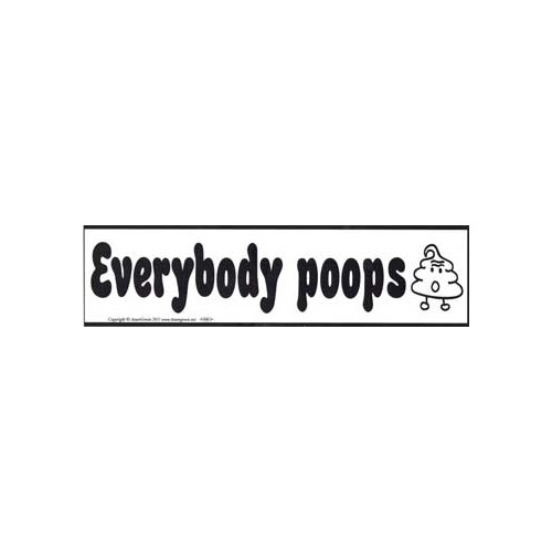 Everybody Poops Bumper Sticker