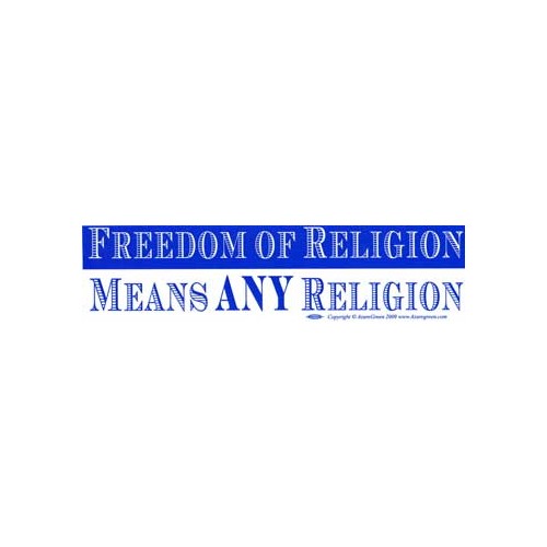 Freedom of Religion Bumper Sticker - Inclusivity