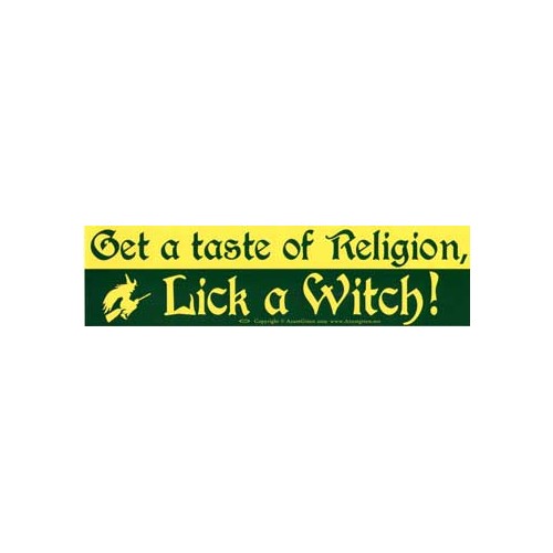 Lick a Witch Bumper Sticker Humor