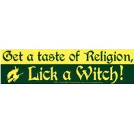 Lick a Witch Bumper Sticker Humor