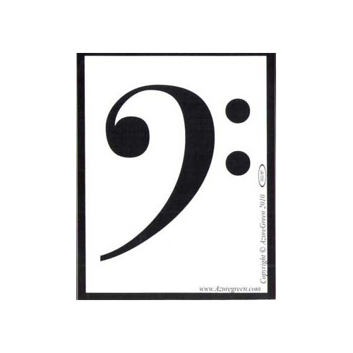 Bass Clef Musical Bumper Sticker