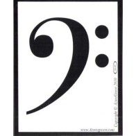 Bass Clef Musical Bumper Sticker